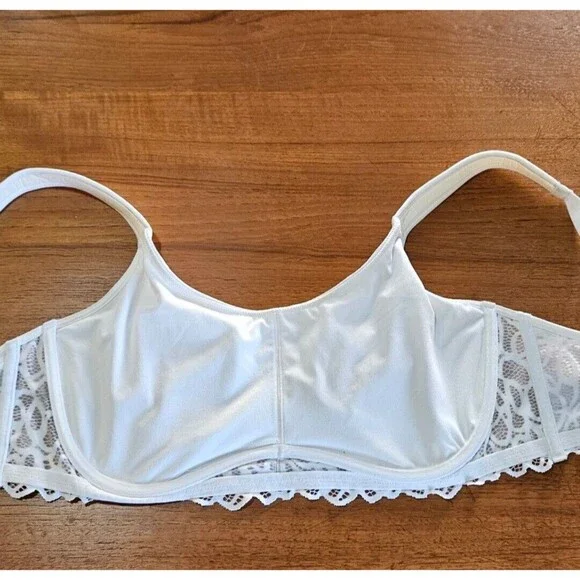 NWOT Paramour Marron Underwire Unlined Camisole Bra White 38DDD - Picture 4 of 7